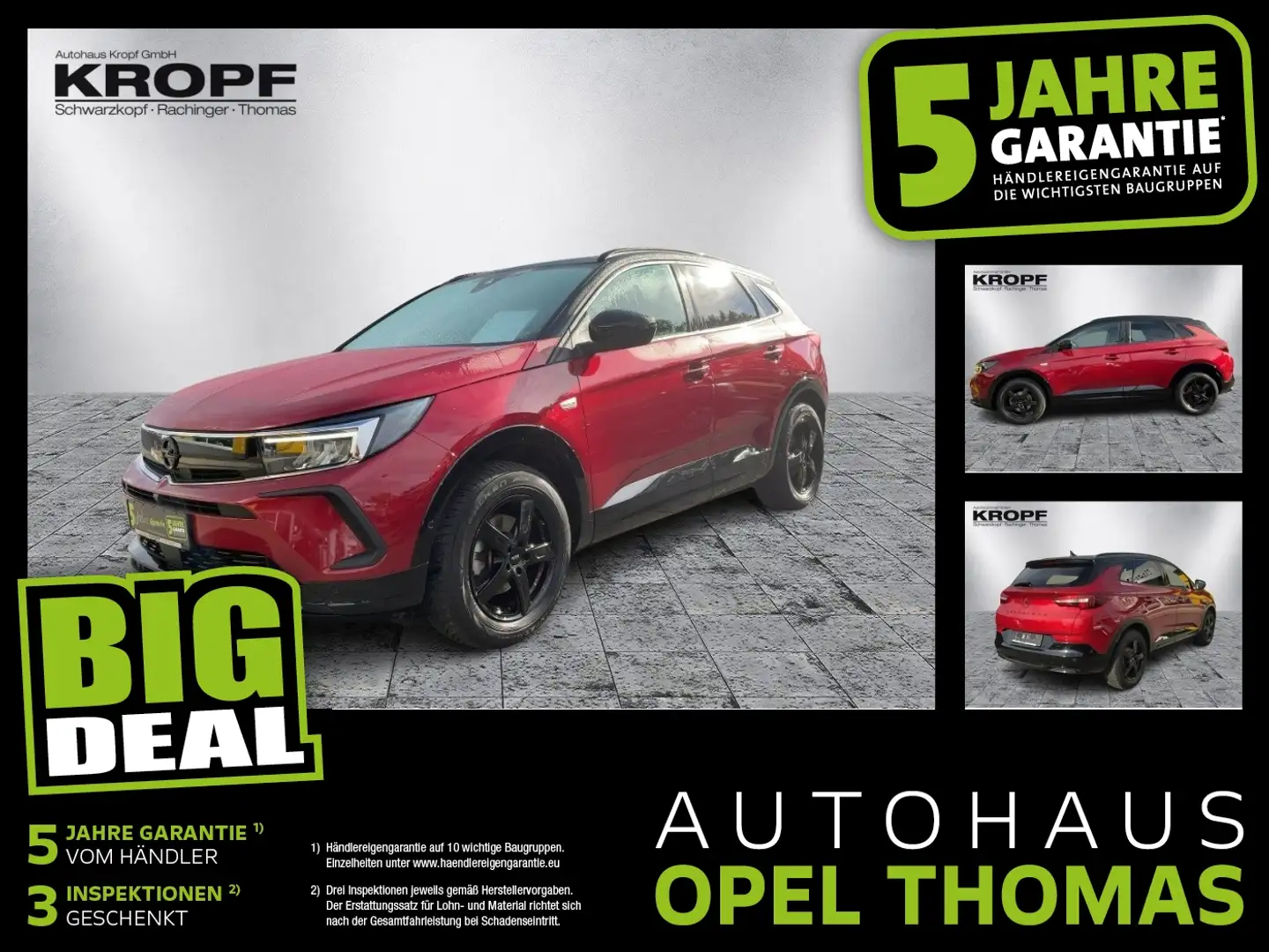 Opel Grandland 1.5 D GS Line FIN ab 2,99% LED+Navi+SHZ Rot - 1