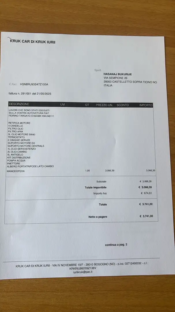 Fiat Fiorino MOTORE NUOVO CON FATTURA - 2