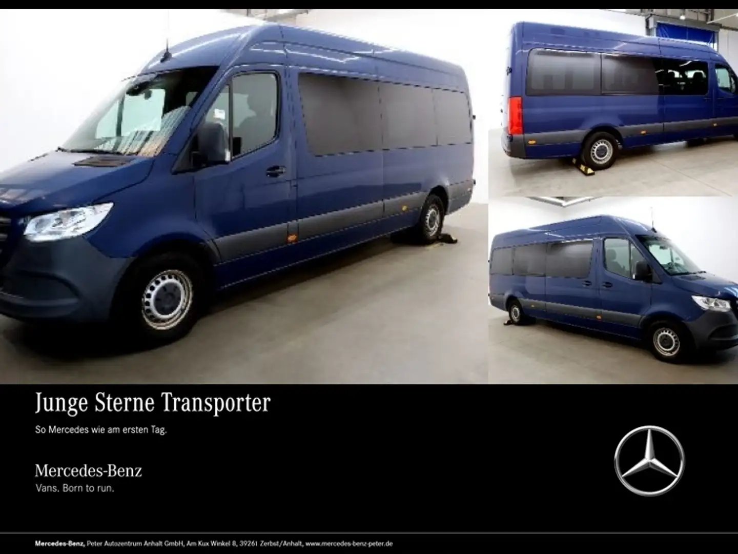 Mercedes-Benz Sprinter 314 CDI Tourer HD 7GT+STHZG+MBUX+KLIMA Bleu - 1