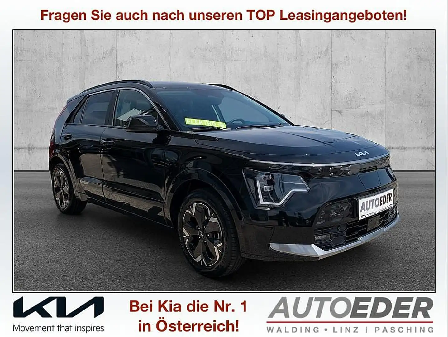 Kia e-Niro Niro EV Long Range 64kWh Gold Aut. Schwarz - 1