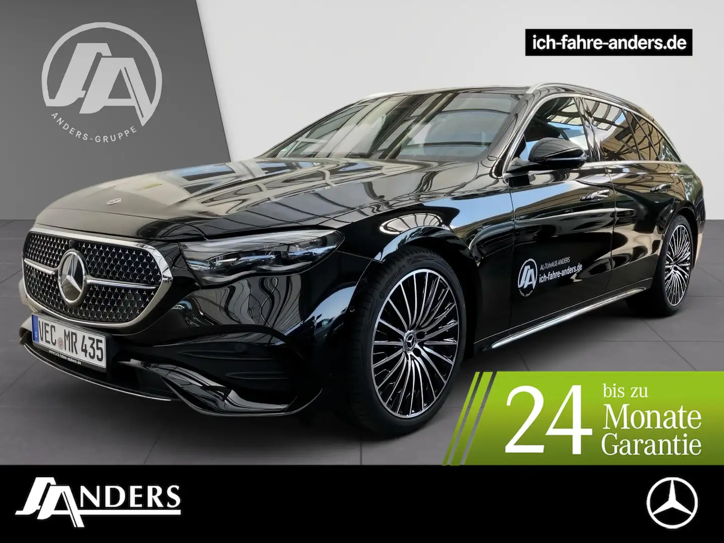 Mercedes-Benz E 220 d T-Modell +AMG+SHZ+Pano+Burmester+AHK+ACC Schwarz - 1