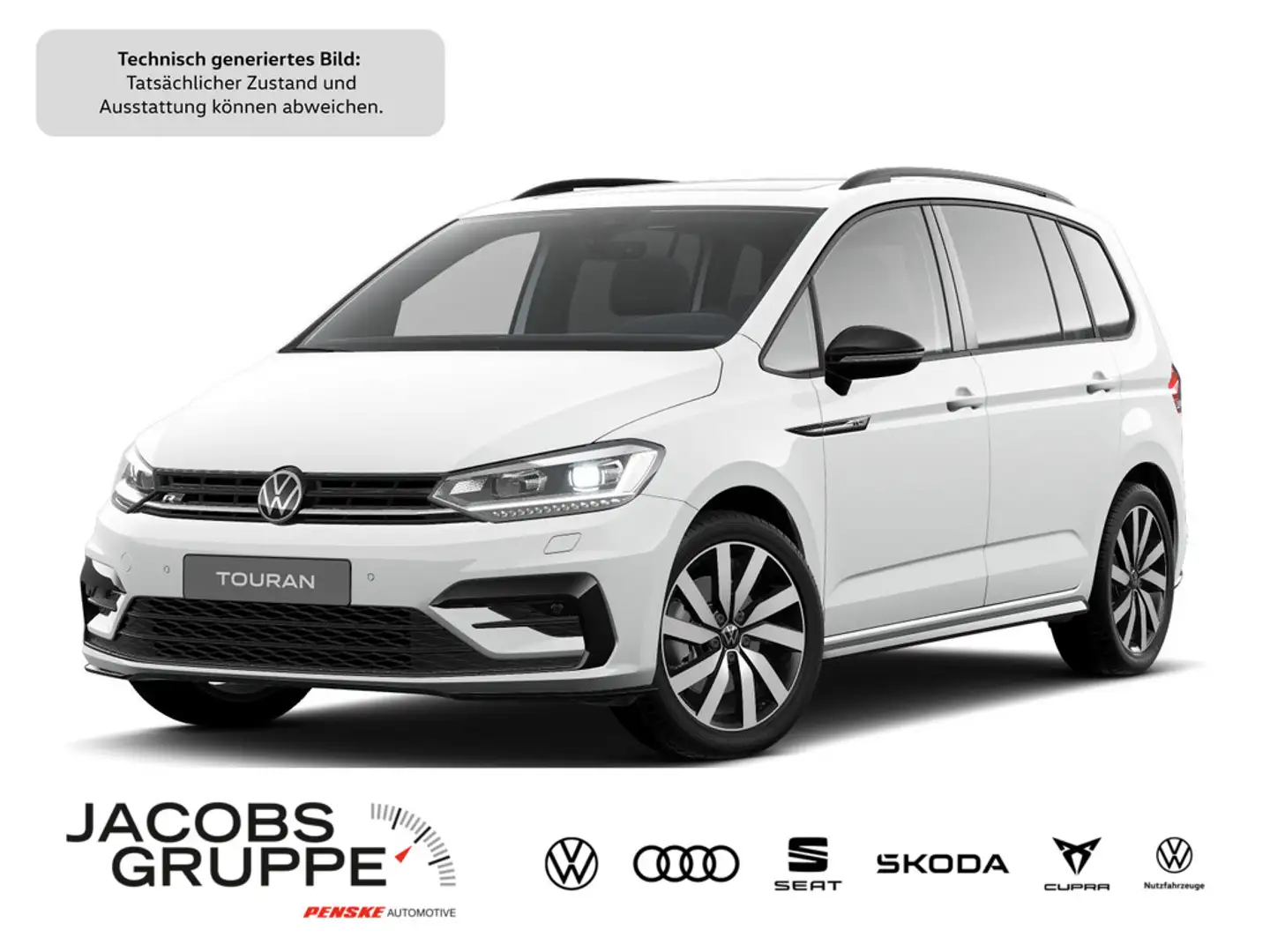 Volkswagen Touran 1.5 TSI R-Line "Black Style" DSG,Navi, Weiß - 1