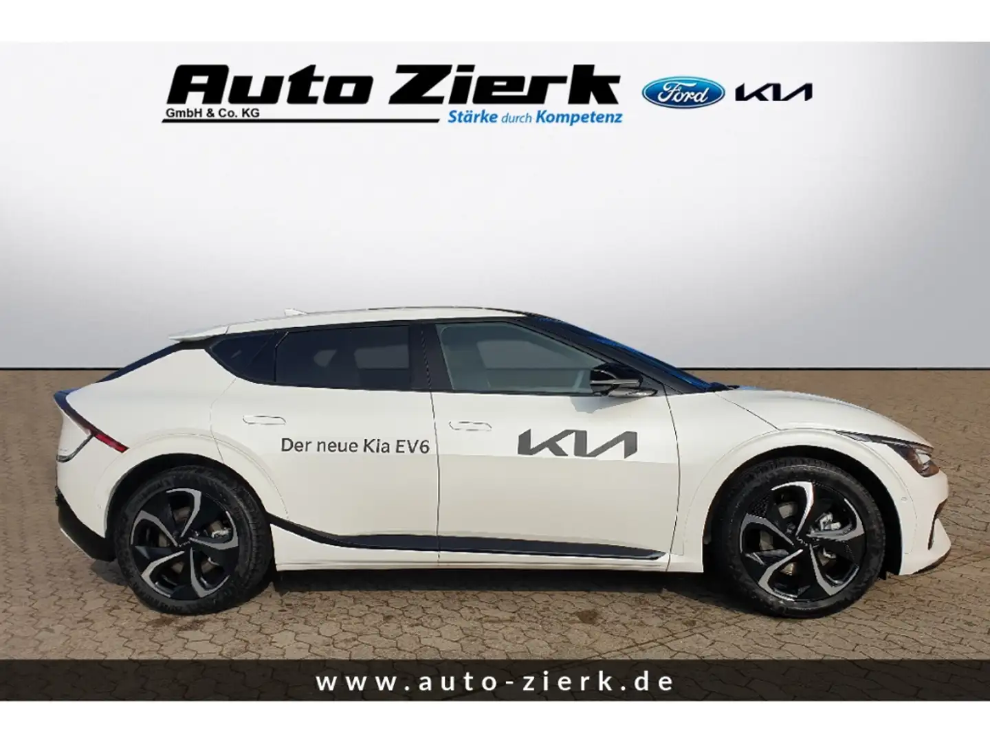 Kia EV6 GT Line 2WD Elektro 77KW,Wärmepumpe,Park,Sound,Bri Weiß - 2