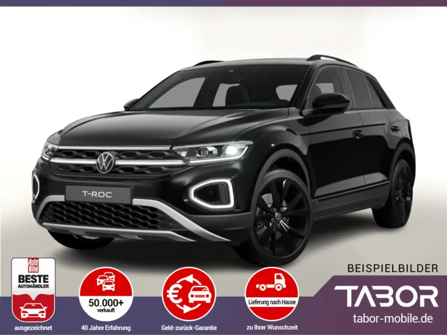 Volkswagen T-Roc 1.5 TSI DSG Style BlackP Matrix Nav IQ 19Z Schwarz - 1