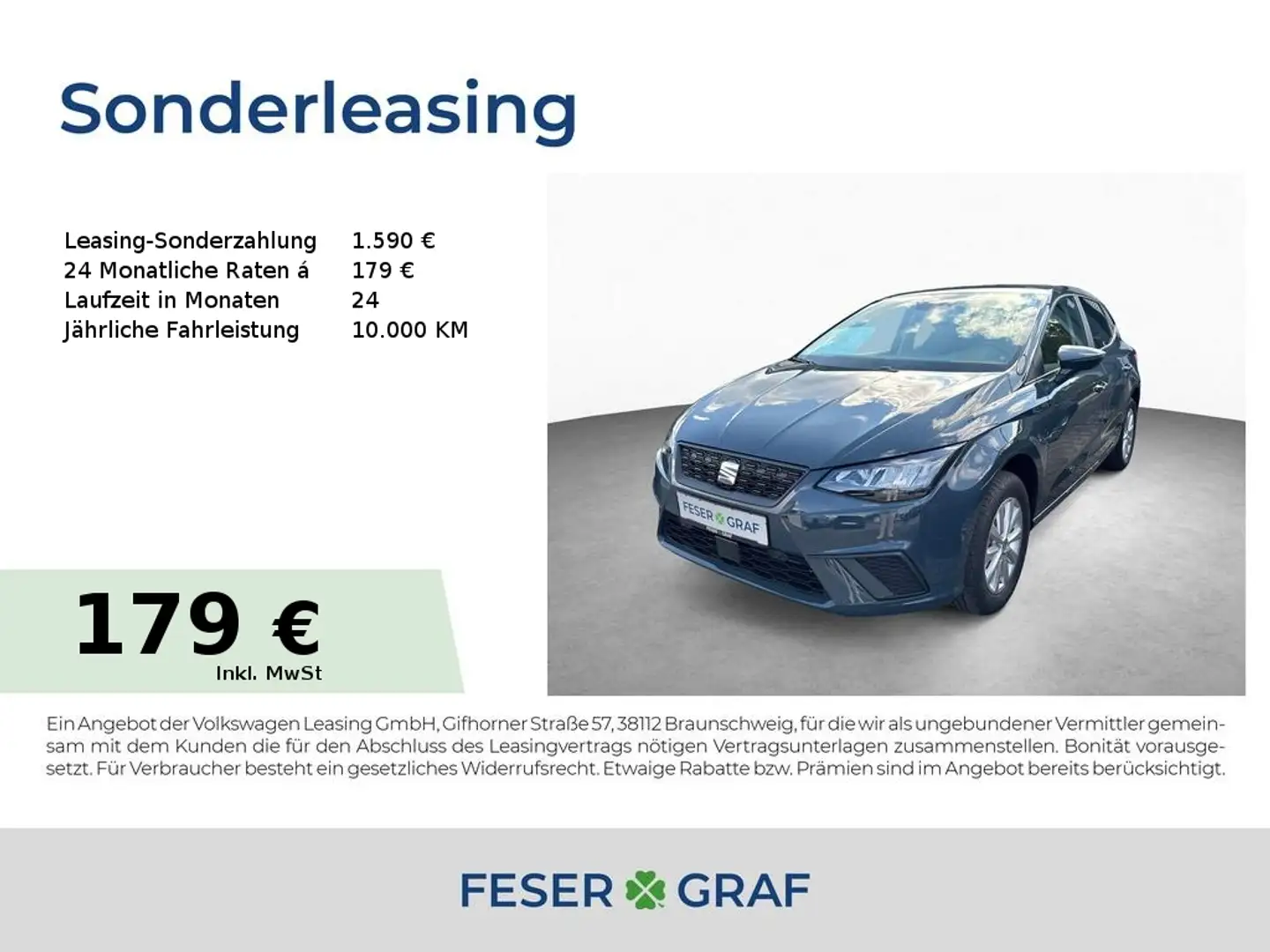 SEAT Ibiza ROAD EDITION 1.0 TSI DSG KAMERA SHZ NAVI Blau - 1