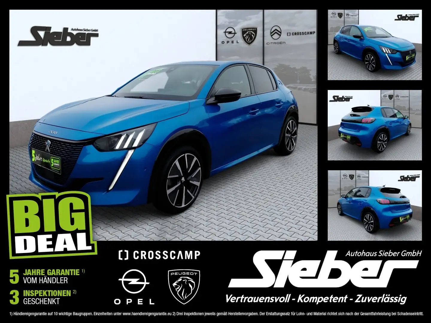 Peugeot 208 (e-) GT LED Navi Kamera Sitzhz Tempo Blau - 1