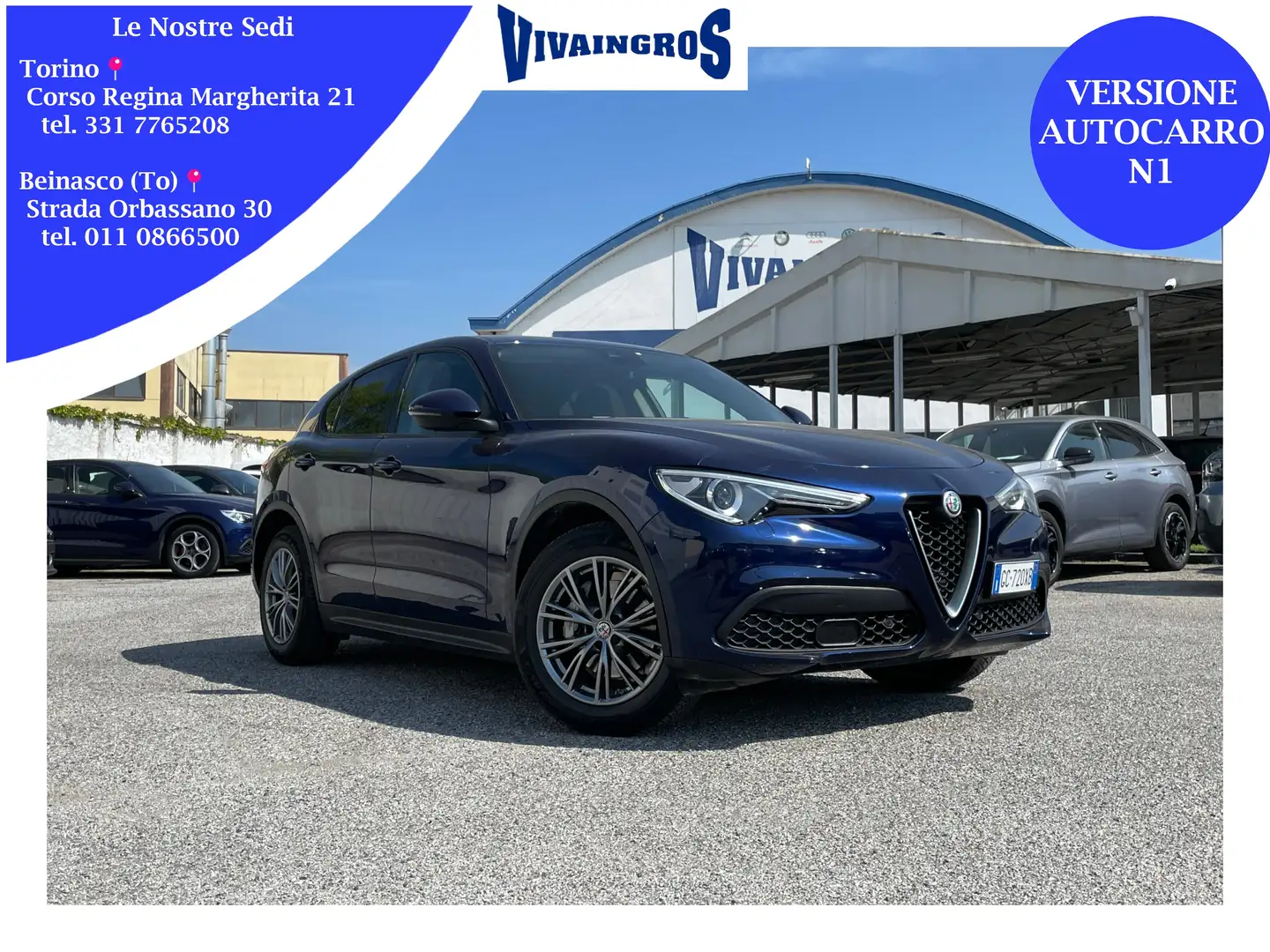 Alfa Romeo Stelvio 2.2 TDI Business RWD 160CV - AUTOCARRO N1 Blu/Azzurro - 1