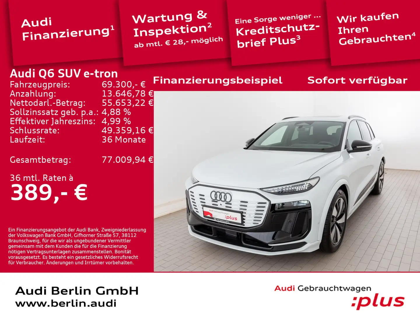 Audi Sonstige Q6 e-tron qu. MATRIX 360°K HUD PANO VIRTUAL B&O Weiß - 1