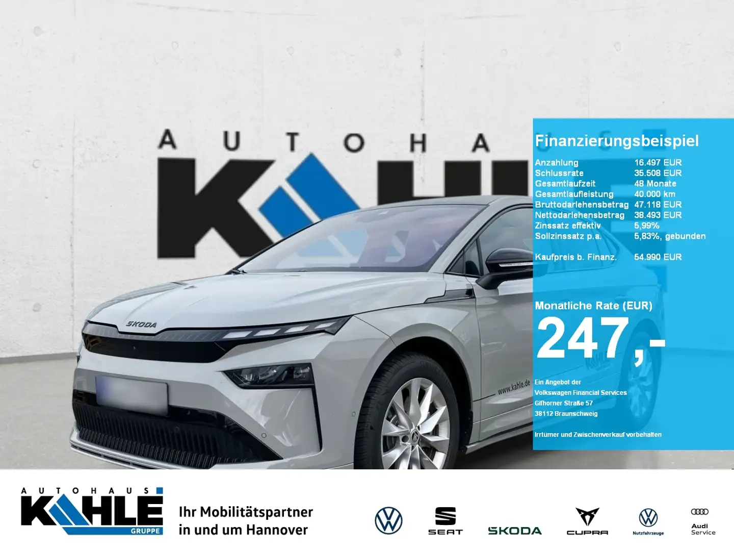 Skoda Enyaq Coupé 85 Sportline Maxx-Paket AHK Pano Grau - 1