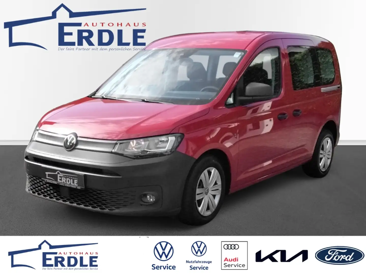 Volkswagen Caddy Kombi 1.5 TSI *AHK *2 x Schiebe *Klima *SHZ *Nebel Rot - 1