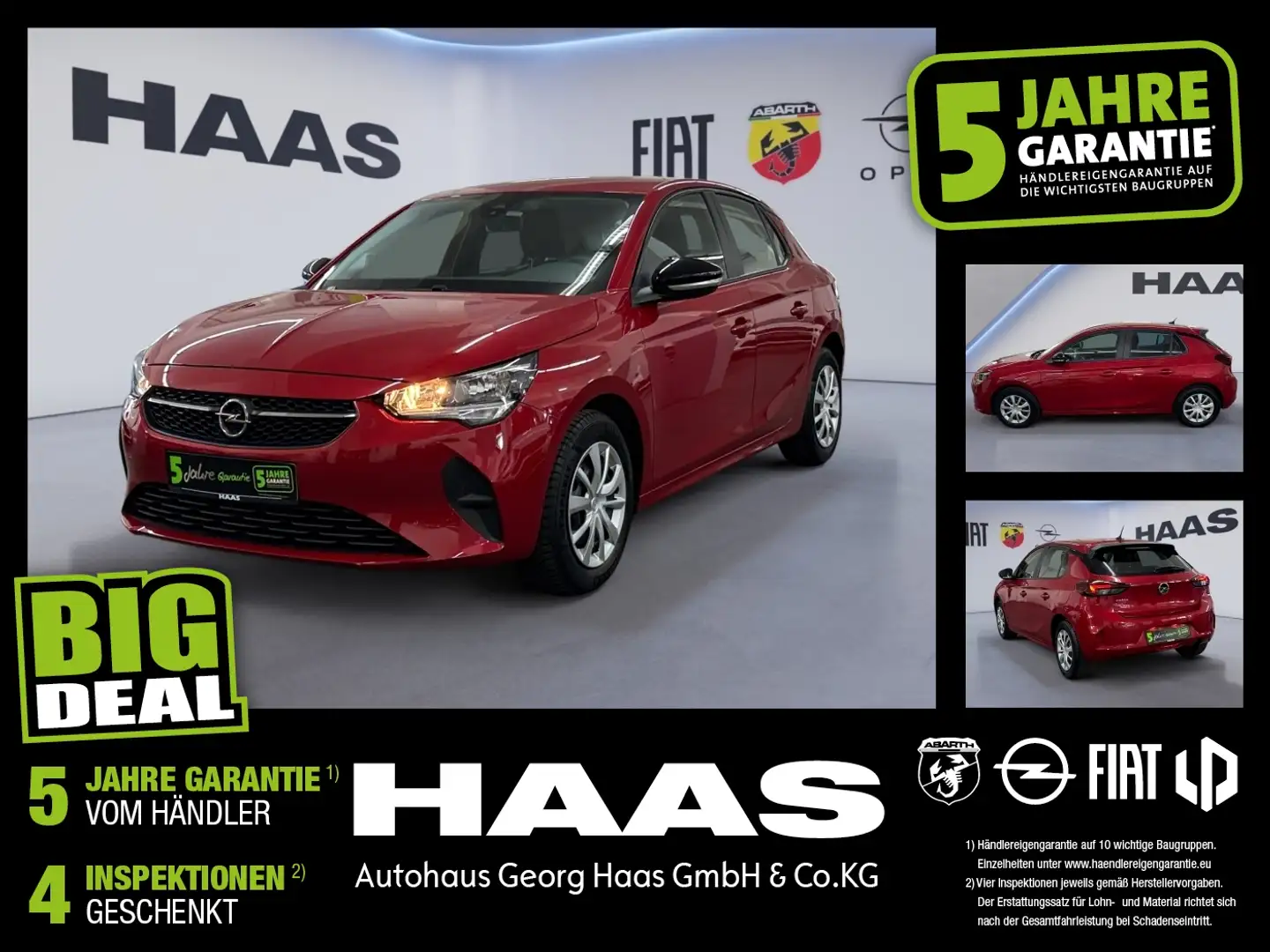 Opel Corsa F 1.2 Edition Klimaanlage,Bluetooth Rojo - 1