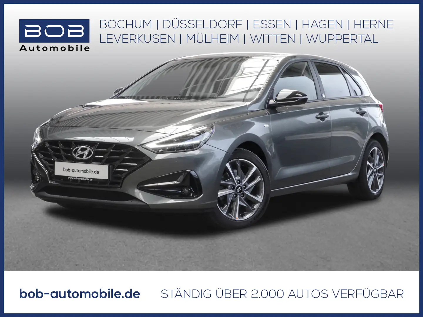 Hyundai i30 Edition 30+ M-Hybrid NAVI SHZ LED RFK PANO Gris - 1