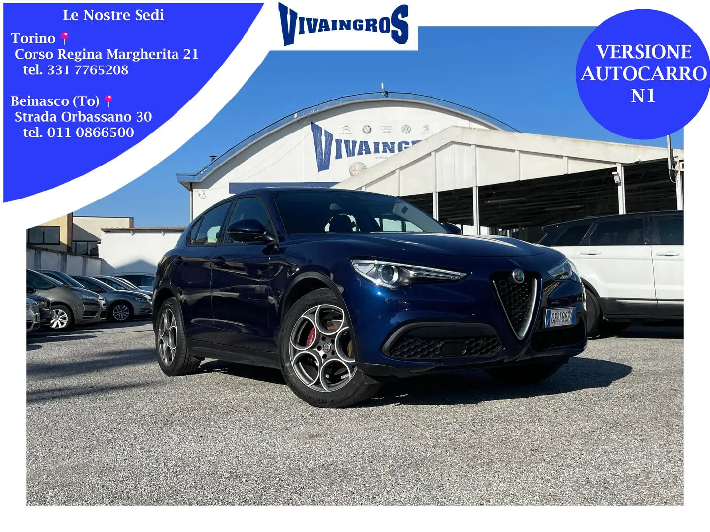 Alfa Romeo Stelvio 2.2 TDI Rosso Edizione RWD 160CV - AUTOCARRO N1 Bleu - 1