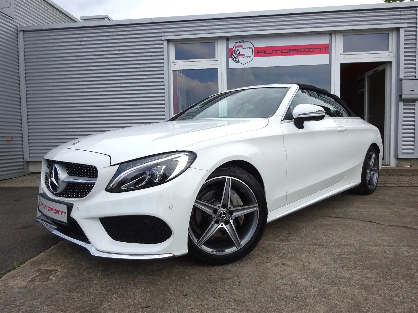 Mercedes-Benz C 180 CABRIO AMG-LINE NAVI KAMERA AIRSCARF LED Wit - 1