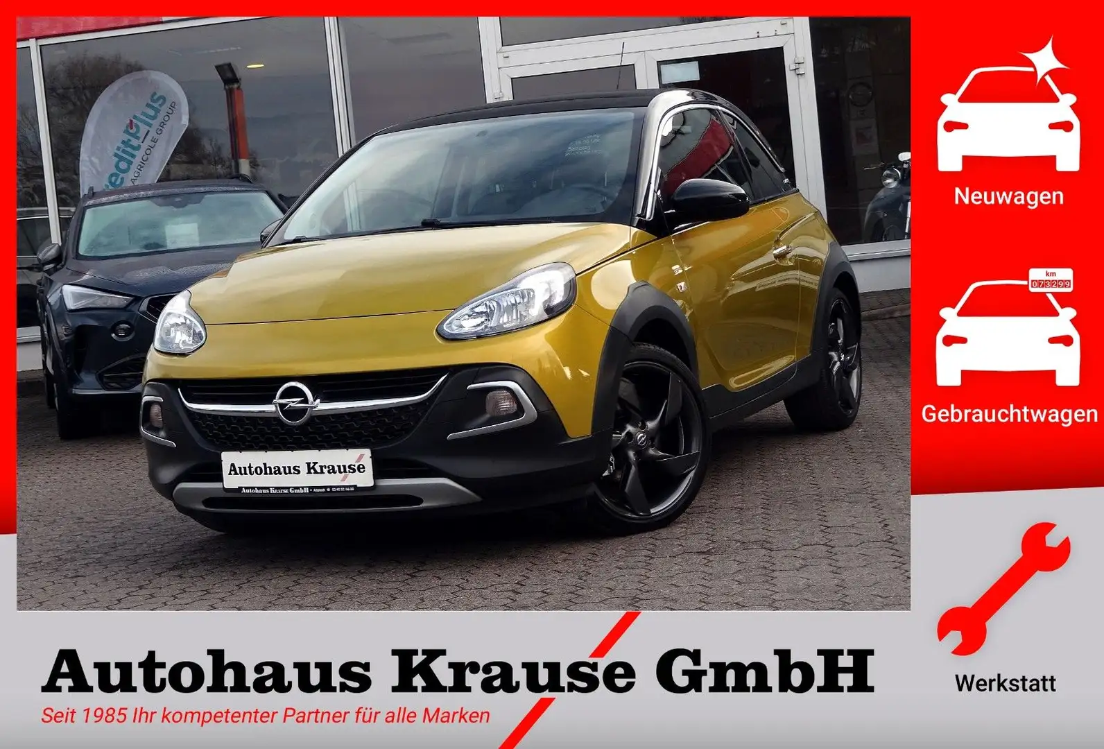 Opel Adam 1.0 Rocks-SOR+WIR/FALTDACH/LENKRADHZ/SITZHZ Gold - 1