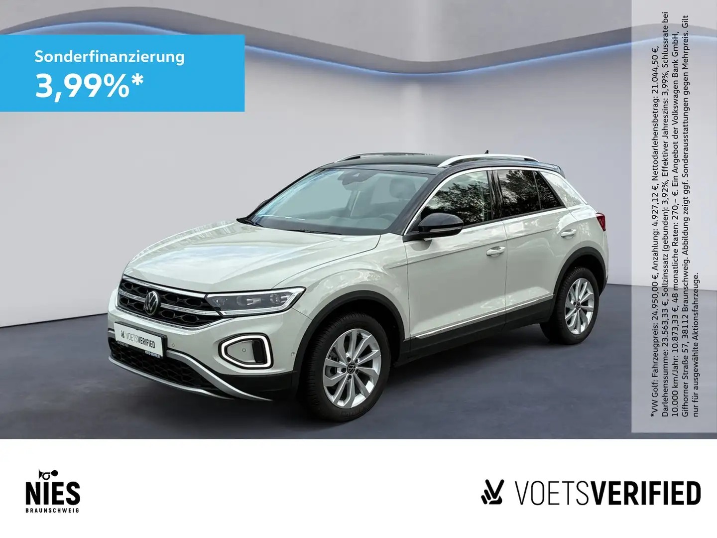 Volkswagen T-Roc Style 1.0 TSI NAVI+LED+AppConnect Grijs - 1