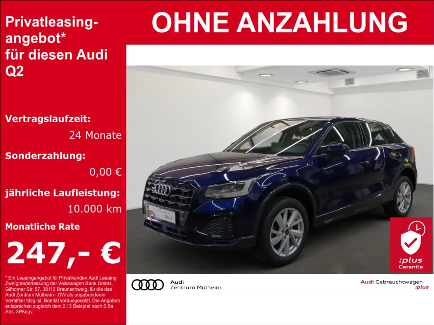 Audi Q2 40 TFSI quattro Navi LED Rückfahrkamera APS Blau - 1