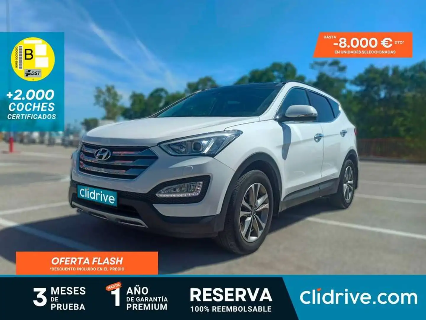 Hyundai SANTA FE 2.2CRDi 4x4 Tecno 7s Blanc - 1