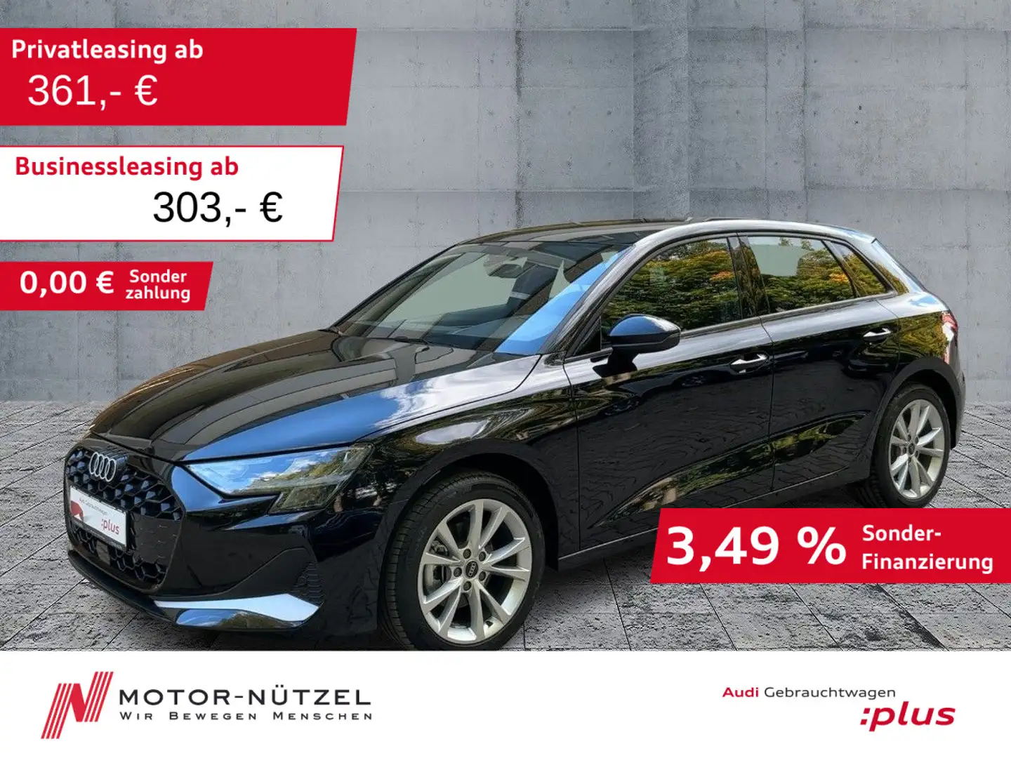 Audi A3 35 TFSI ADVANCED LED+NAVI+ACC+AHK Schwarz - 1