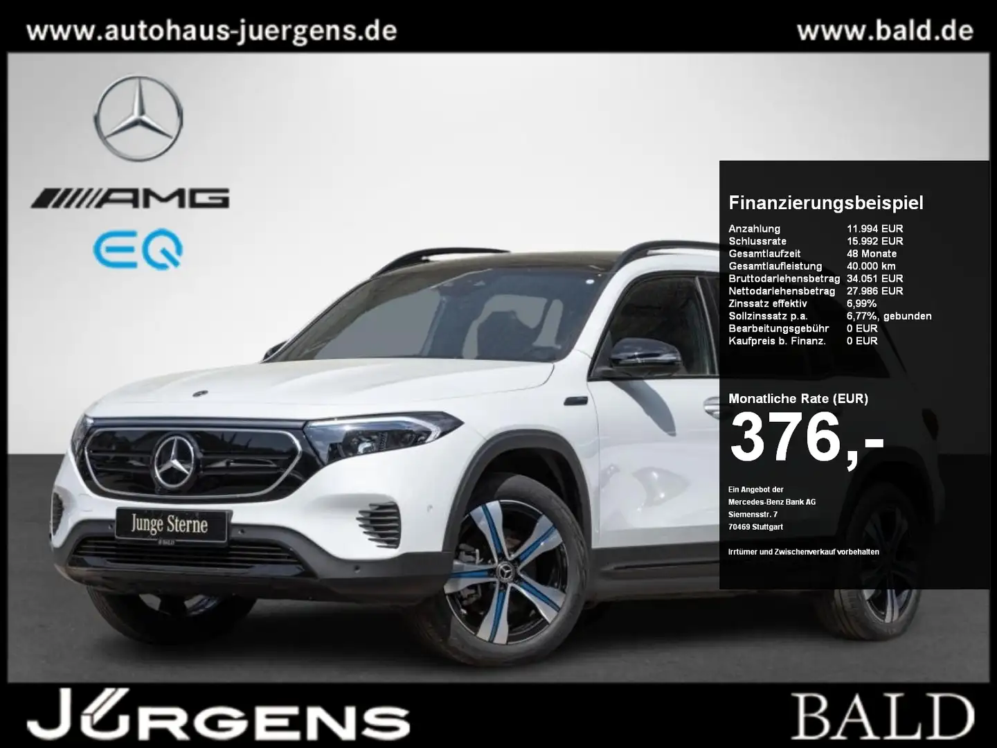 Mercedes-Benz EQB 300 4M Progressive/Wide/LED/Pano/360/Night Weiß - 1