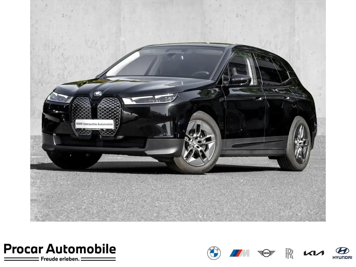 BMW iX xDrive40 DA PROF+PA PLUS+HuD+SHZ Zwart - 1
