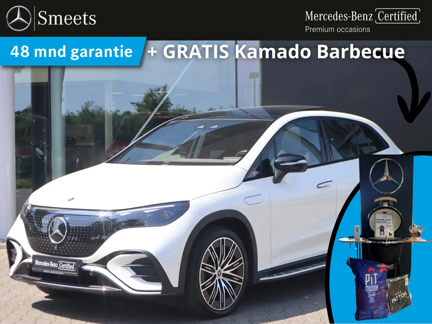Mercedes-Benz EQE SUV 350 4Matic AMG Line 91 kWh Panoramadak | Navigatie Wit - 1