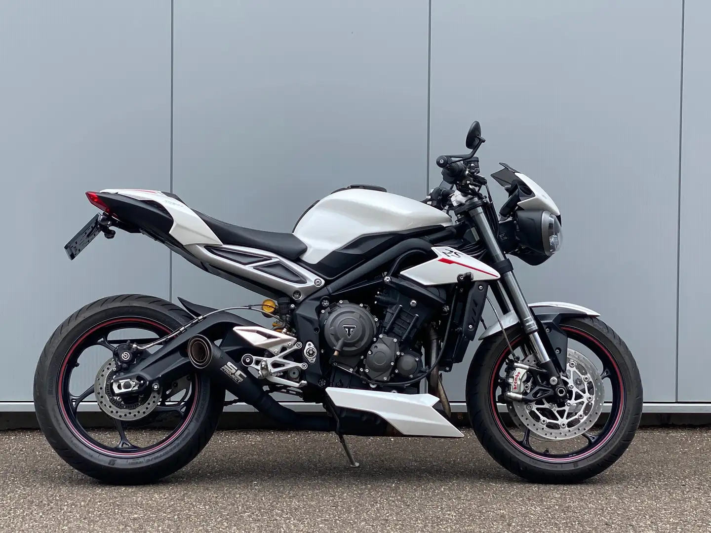 Triumph Street Triple RS 765 / SC Project / Handvatverwarming Blanc - 1