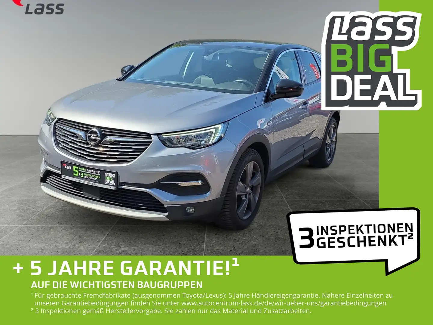 Opel Grandland 1.2 Turbo 120 Jahre FLA KlimaA Navi Grau - 1