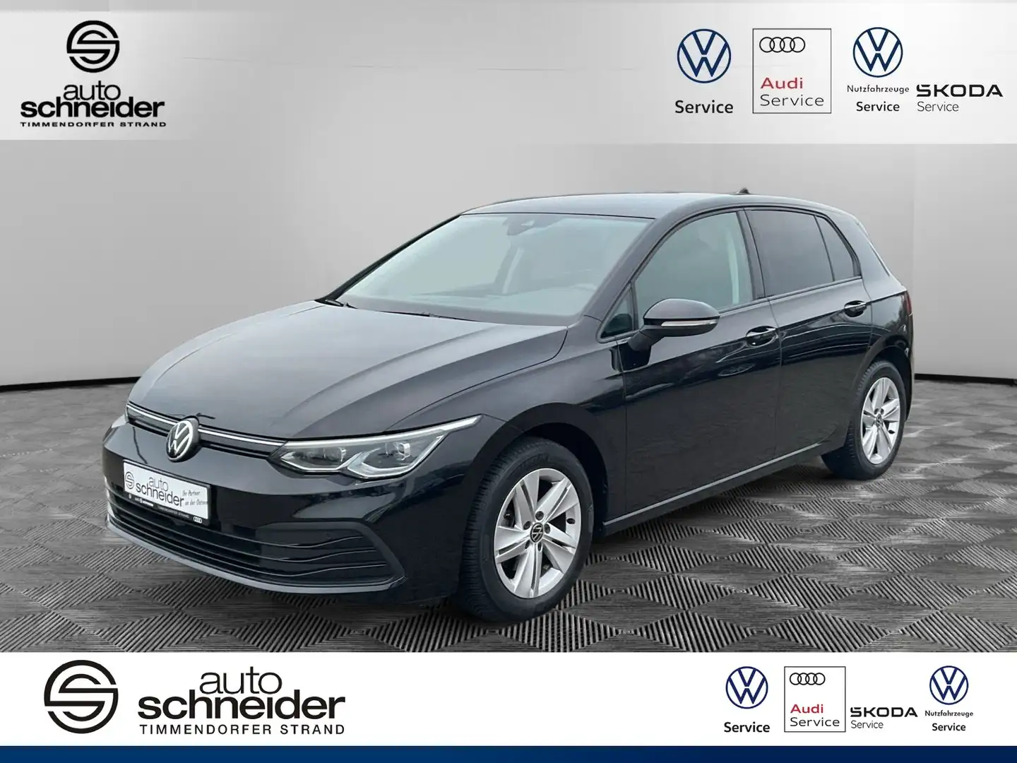 Volkswagen Golf Golf VIII 1.5 TSI Life LED-Matrix Navi-Pro Sitzh Noir - 1