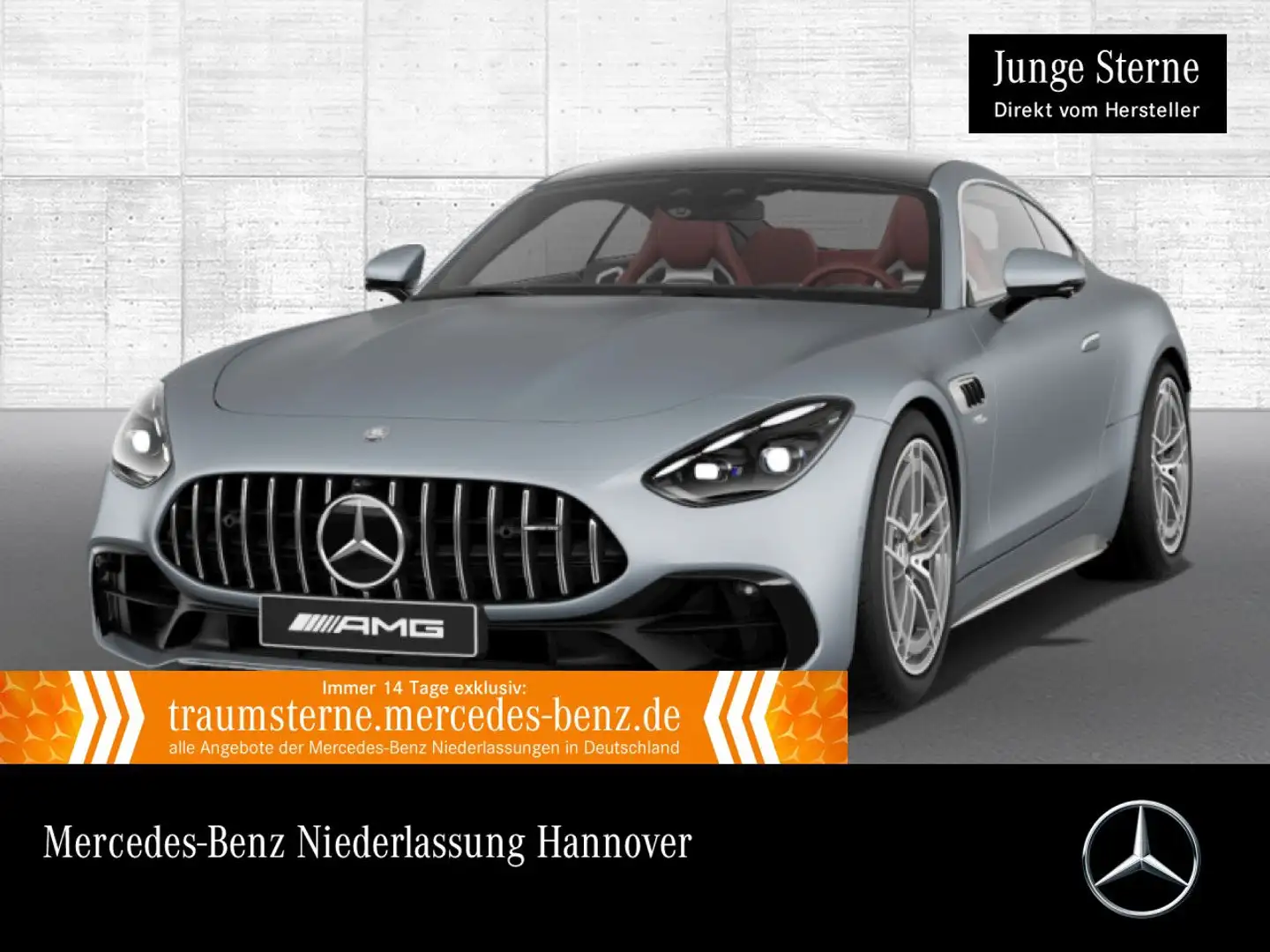 Mercedes-Benz AMG GT 43 Cp. Perf-Sitze 360° Pano Burmester HUD Silber - 1
