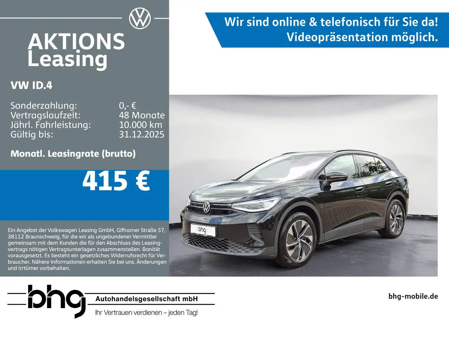 Volkswagen ID.4 Pro mit Infotainment-Paket Schwarz - 1
