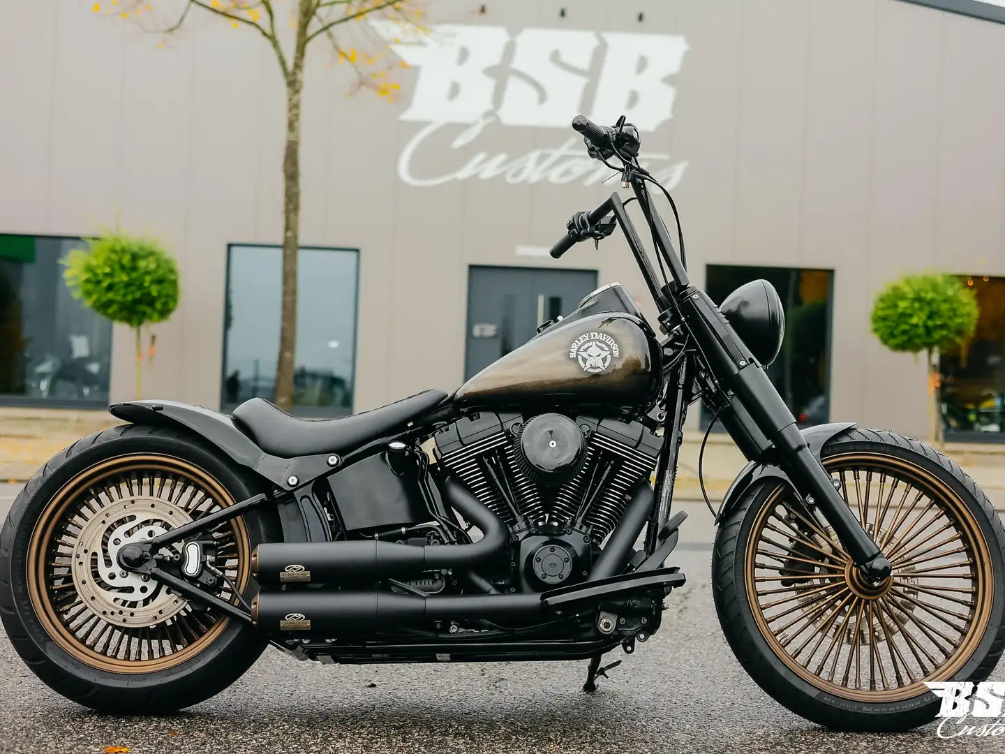 Harley-Davidson Heritage Jekill&Hyde FAT SPOKE Airbrush viele Extras Černá - 1