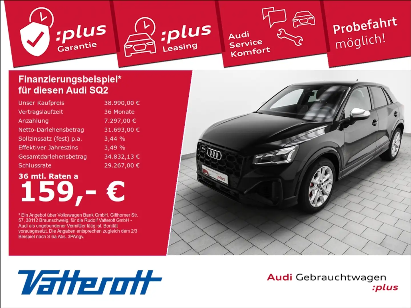 Audi SQ2 2.0 TFSI quattro Navi Matrix AHK ACC Negru - 1