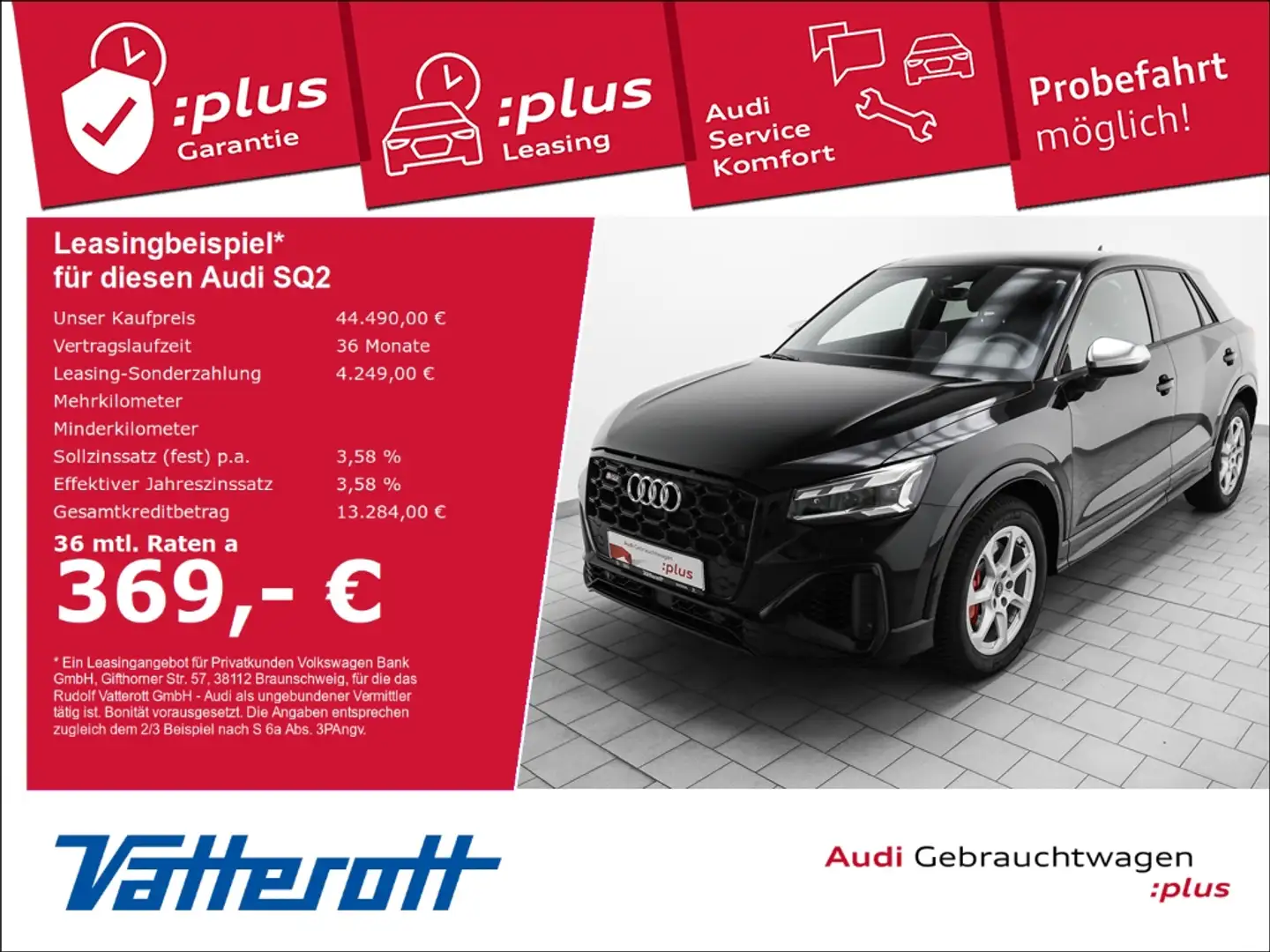 Audi SQ2 2.0 TFSI quattro Navi Matrix AHK ACC Schwarz - 1
