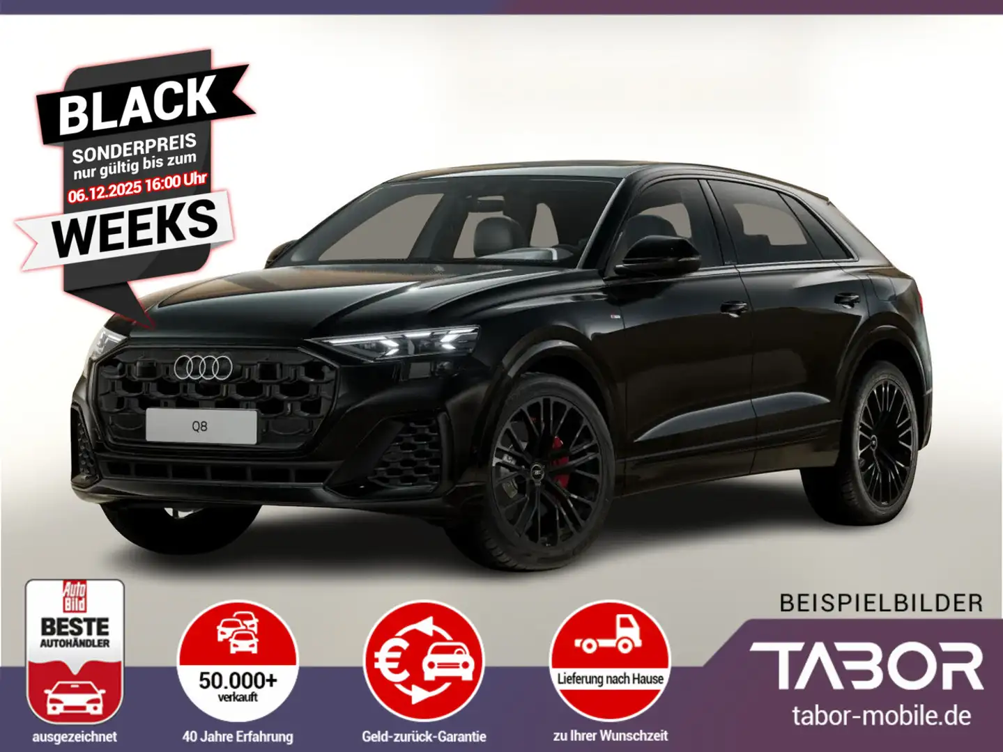 Audi Q8 TFSI e 394 2xS line 22Z Laser Tour UVP-30%* Zwart - 1