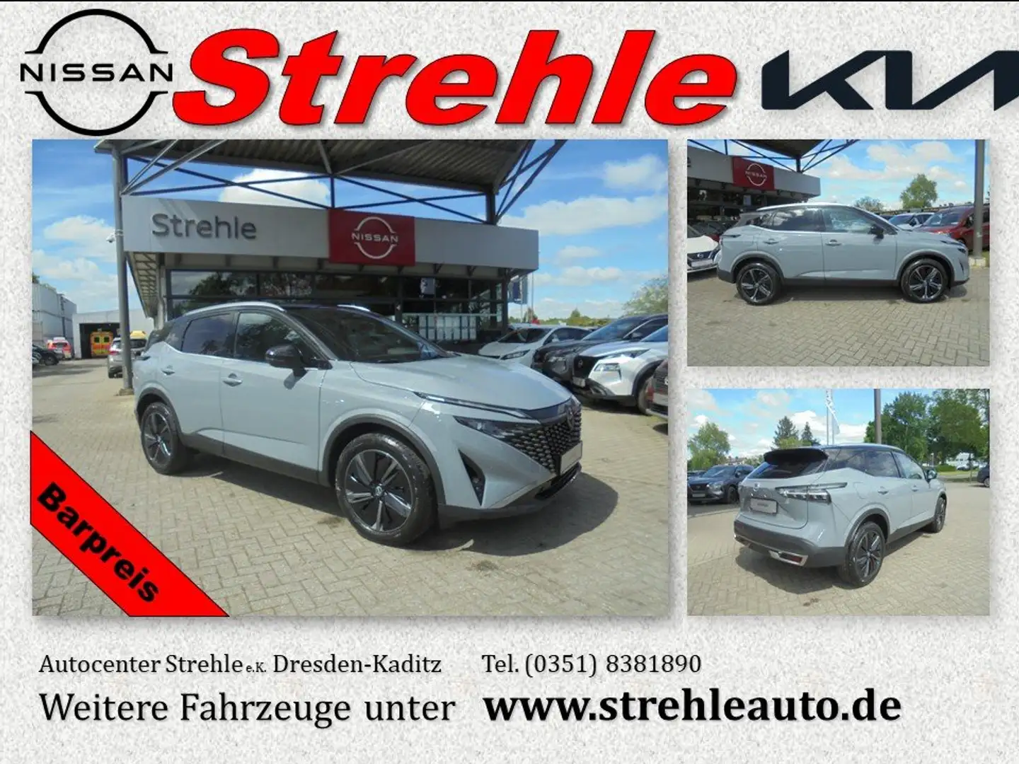 Nissan Qashqai Tekna 1.3 DIG-T MHEV XTronic 4x2 Memory 360° Grau - 1