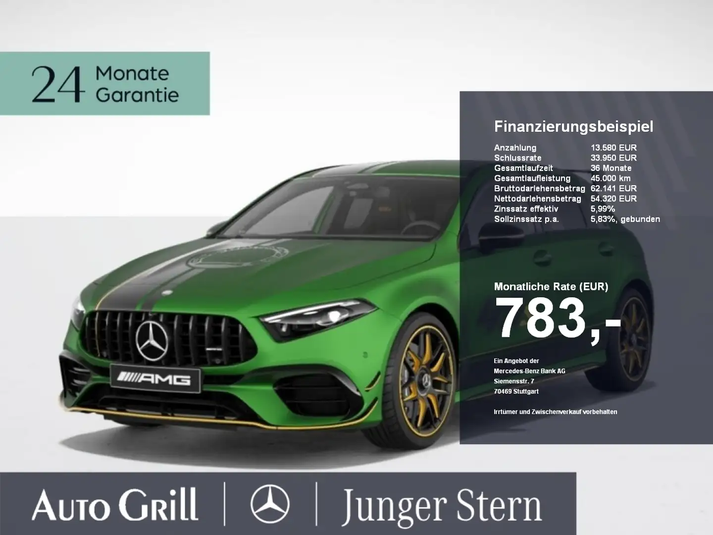 Mercedes-Benz A 45 AMG A 45 S 4M+  Green Hell Magno - Limited Edition Groen - 1