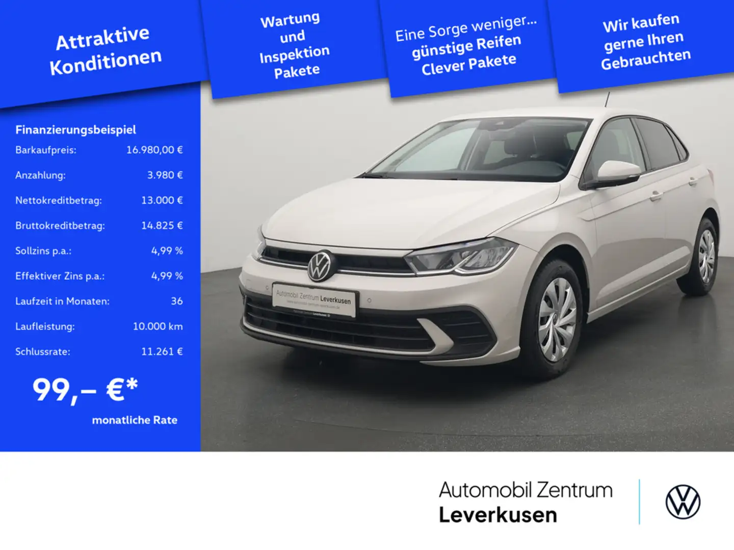 Volkswagen Polo Life AHK NAVI VIRT LED CARPLAY PDC Grau - 1