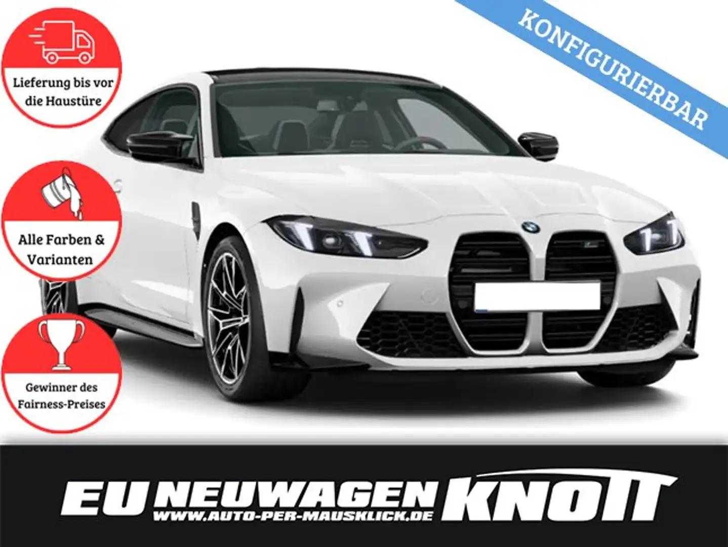 BMW M4 M4 Competition xDrive 530PS; Navi, LED, Klima Schwarz - 1