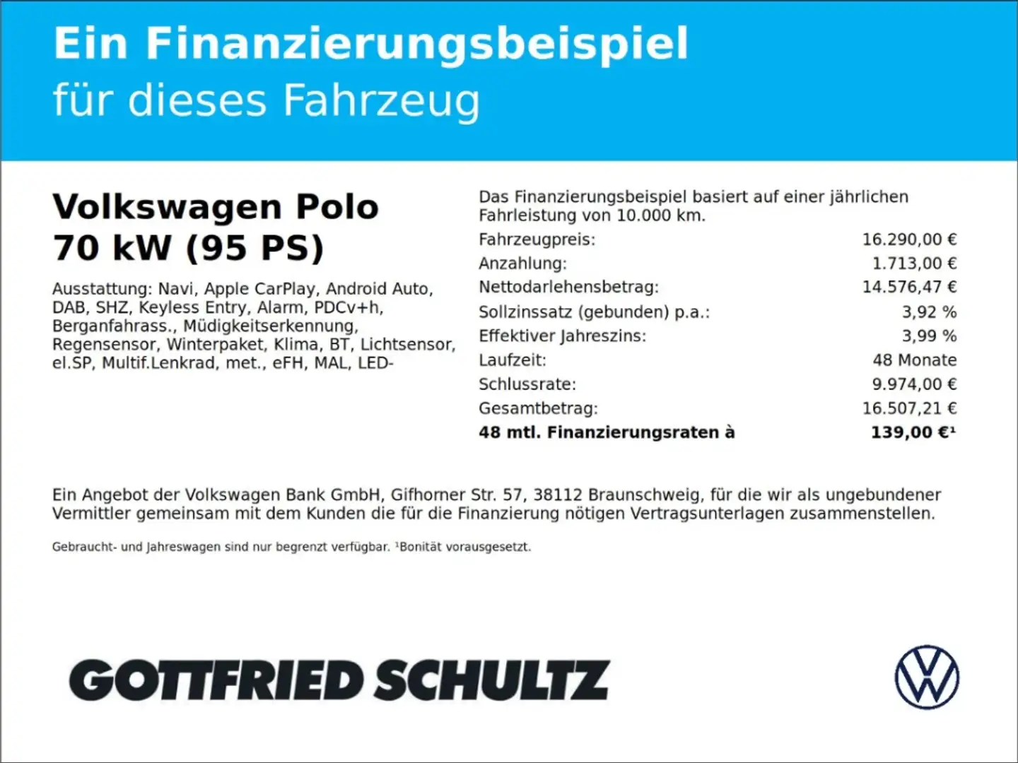 Volkswagen Polo 1.0 TSI DSG NAVI SHZ PDC KLIMA ZV E-FENSTER Nero - 2