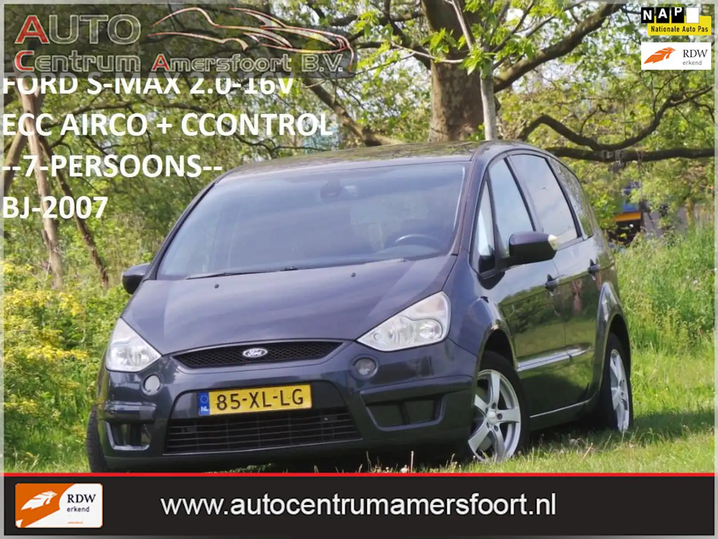 Ford S-Max 2.0-16V ( 7-PERSOONS + INRUIL MOGELIJK ) Grijs - 1