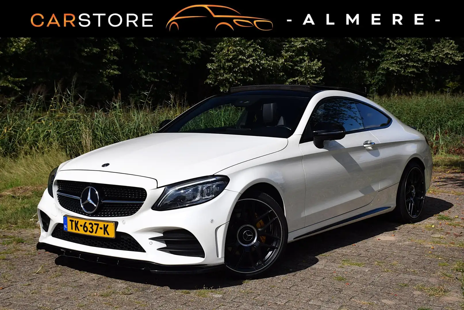 Mercedes-Benz C 200 Coupé /// AMG Pakket | Pano | 360 | Burmester | Mu Blanc - 1
