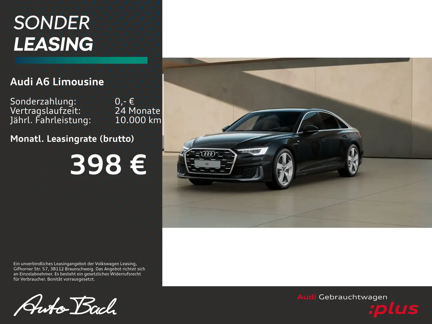Audi A6 S line 50TDI qu. HuD Pano AHK ACC Schwarz - 2