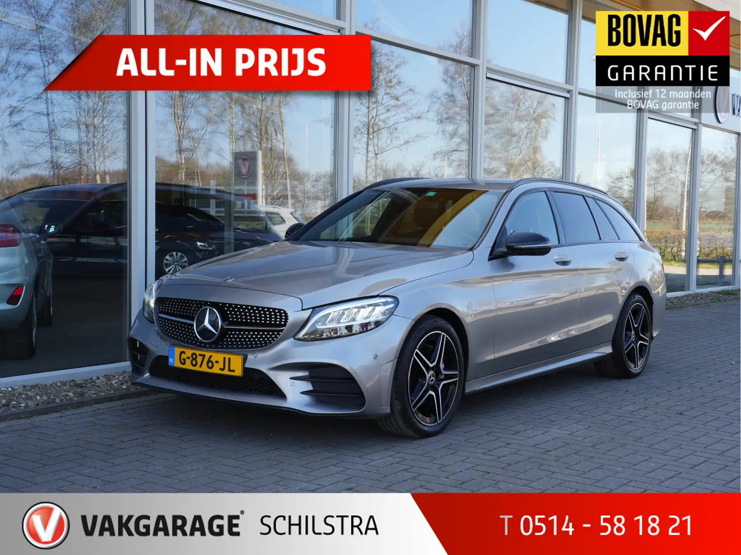 Mercedes-Benz C 160 Estate Business Solution AMG Night Automaat | Navi Grijs - 1