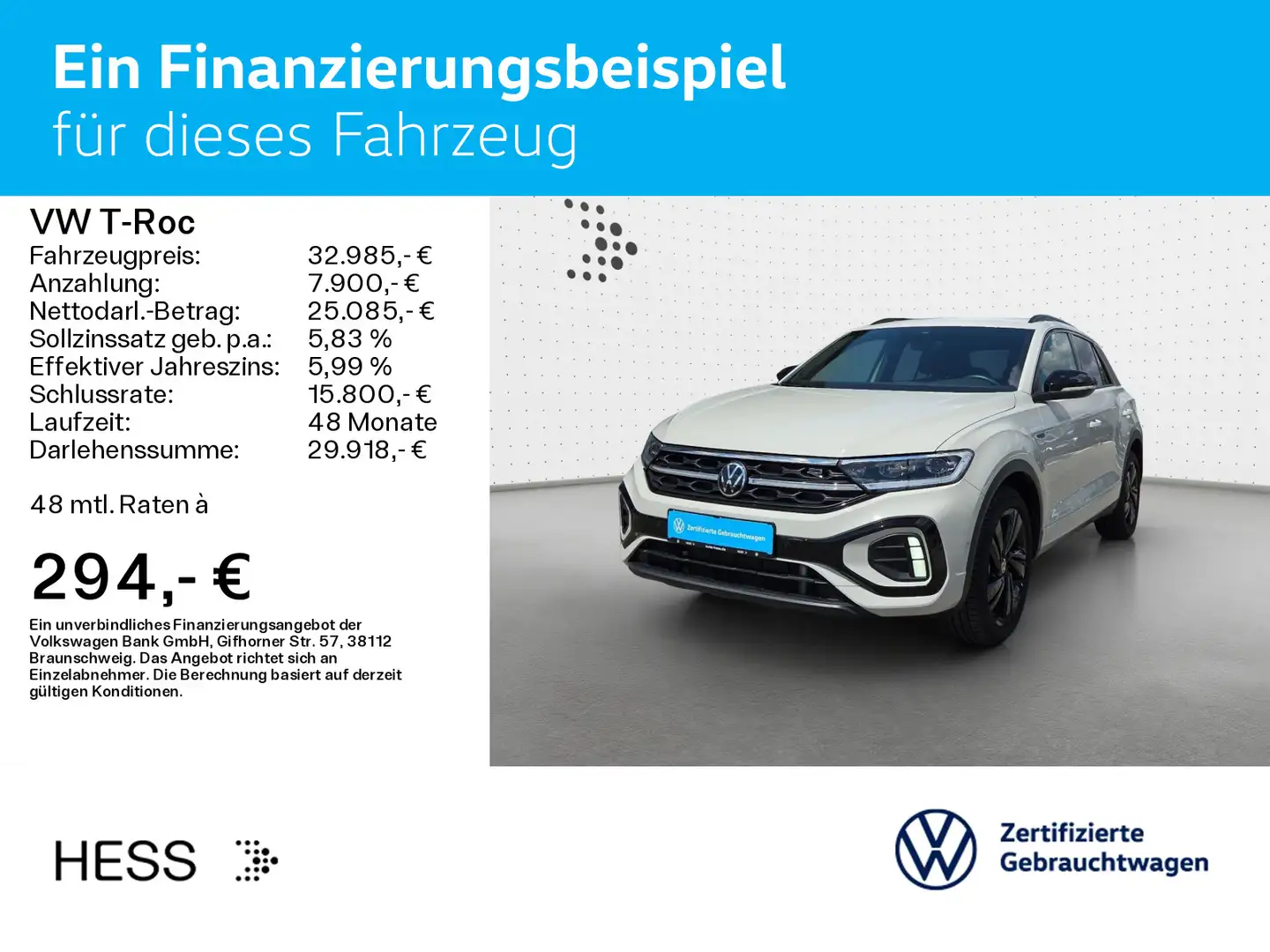 Volkswagen T-Roc T-ROC R-Line 1.5TSI 110KW*AHK*Kamera*Navi*PDC* Grigio - 2