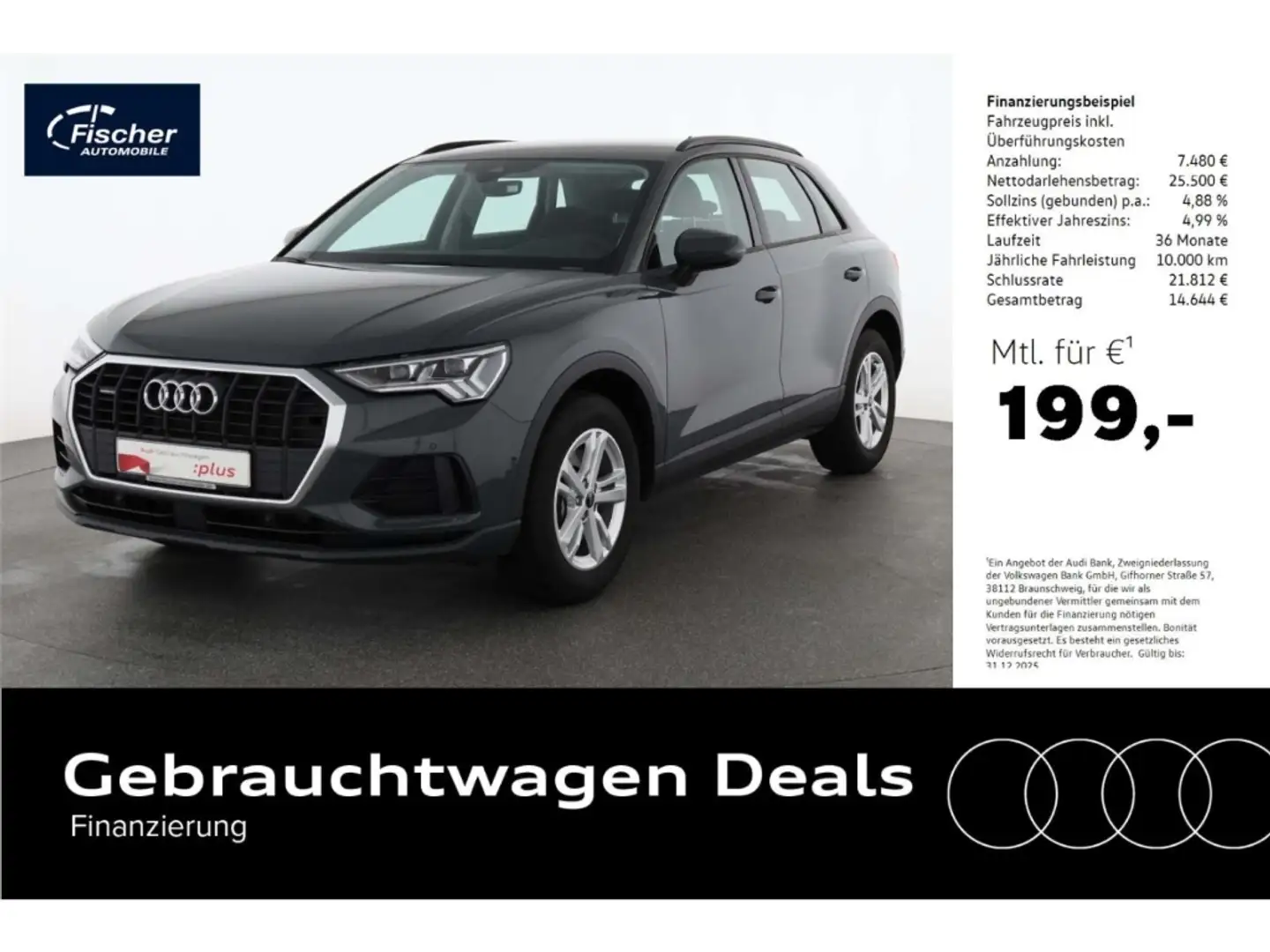 Audi Q3 40 TFSI quattro Matrix/StHz/NAV/Virt/Memory Grau - 1