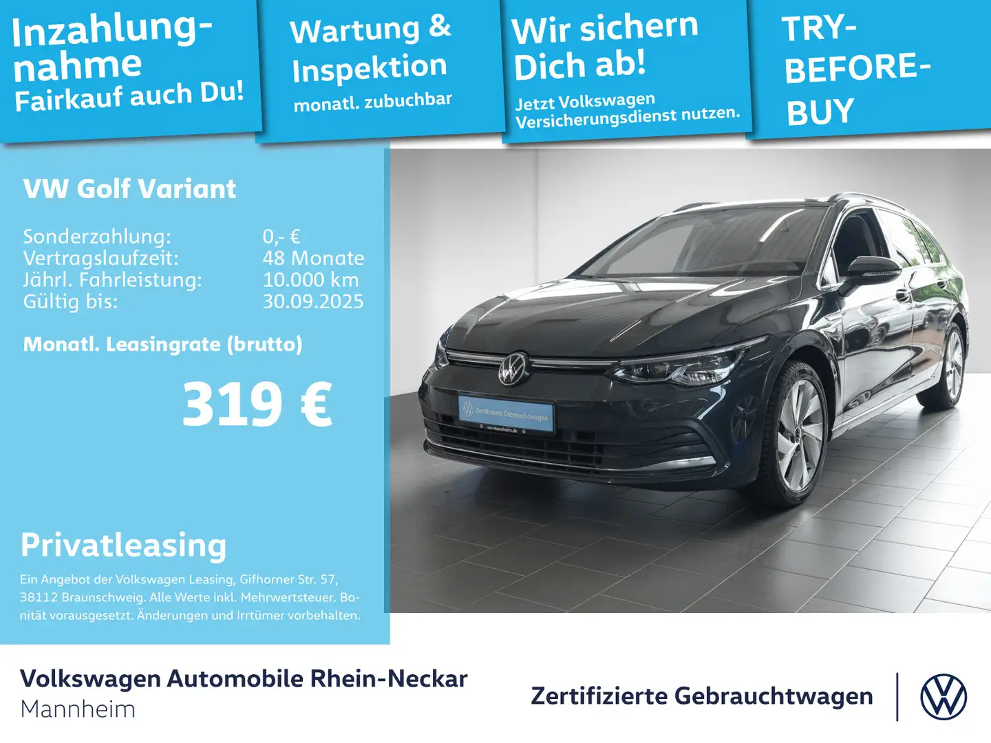 Volkswagen Golf Variant 2.0 TDI Style DSG Navi AHK Standhei Gri - 1