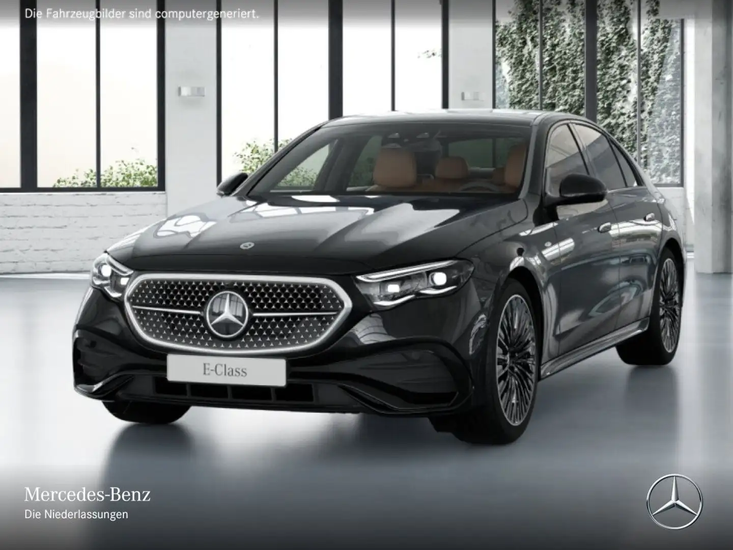 Mercedes-Benz E 300 e Hybrid Edition AMG-Line Fahrass 360° Pano Schwarz - 2