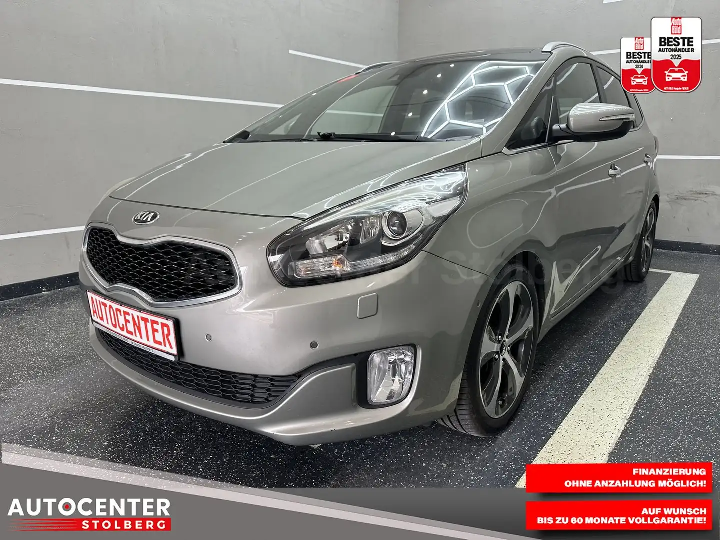 Kia Carens Spirit "7 SITZER-PANO-NAVI-CAM-LEDER" Silber - 1