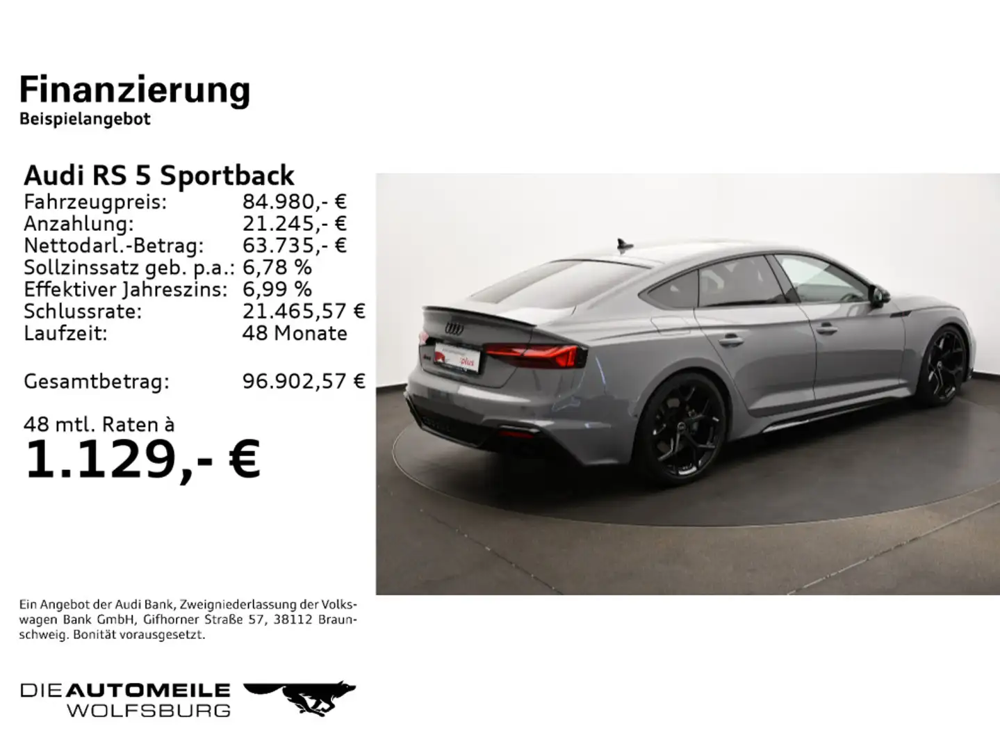 Audi RS5 2.9 TFSI quattro tiptronic Perfor Grau - 2